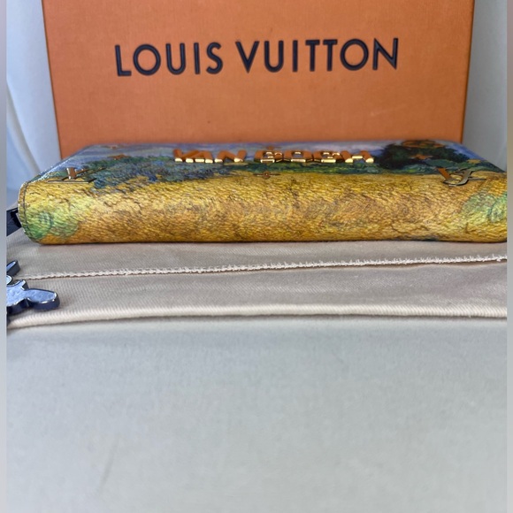 Louis Vuitton Van Gogh Jeff Koons Masters Collection Leather Zippy Wallet RARE - Picture 3 of 16